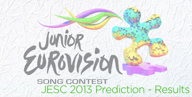 Results of the Junior Eurovision 2013 prediction
