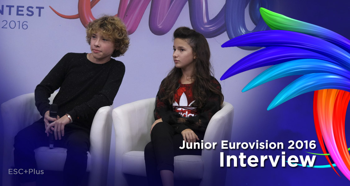 Exclusive video interview with Shir & Tim (Israel at Junior Eurovision 2016)