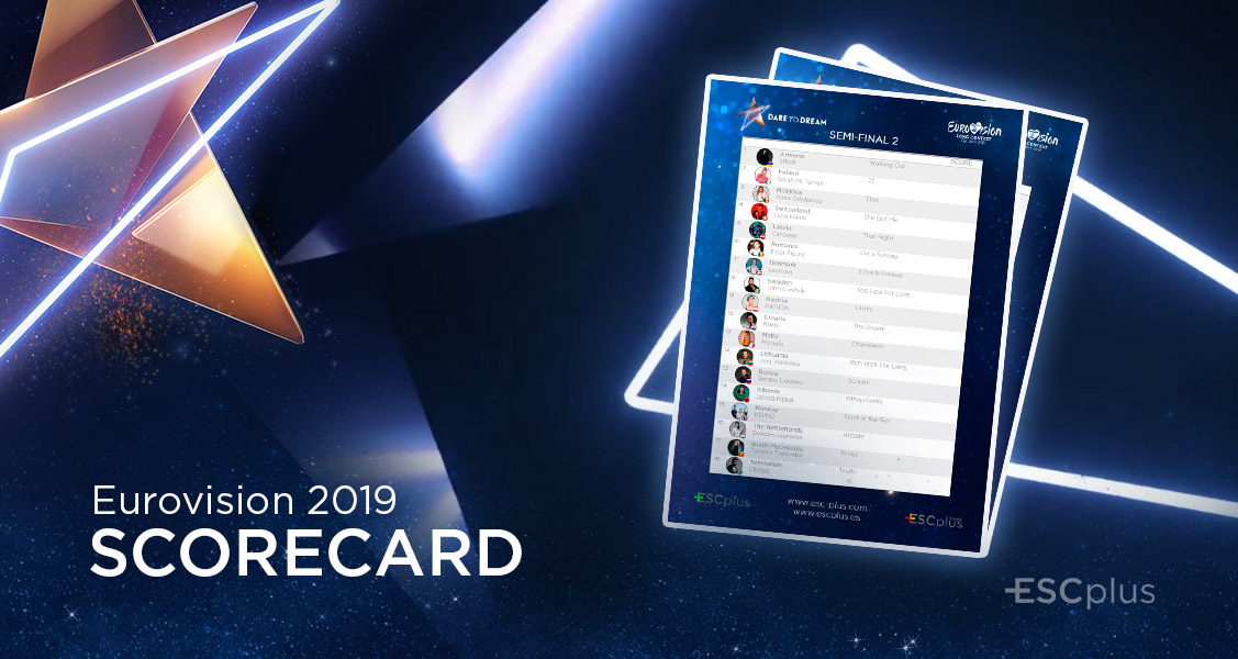 Eurovision 2019: Download the Semi-Final 2 Scorecard!
