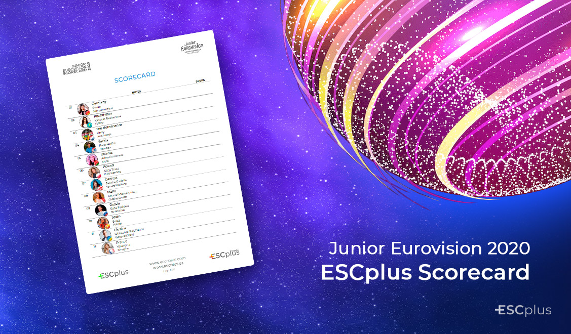 Download the Junior Eurovision 2020 scorecard!
