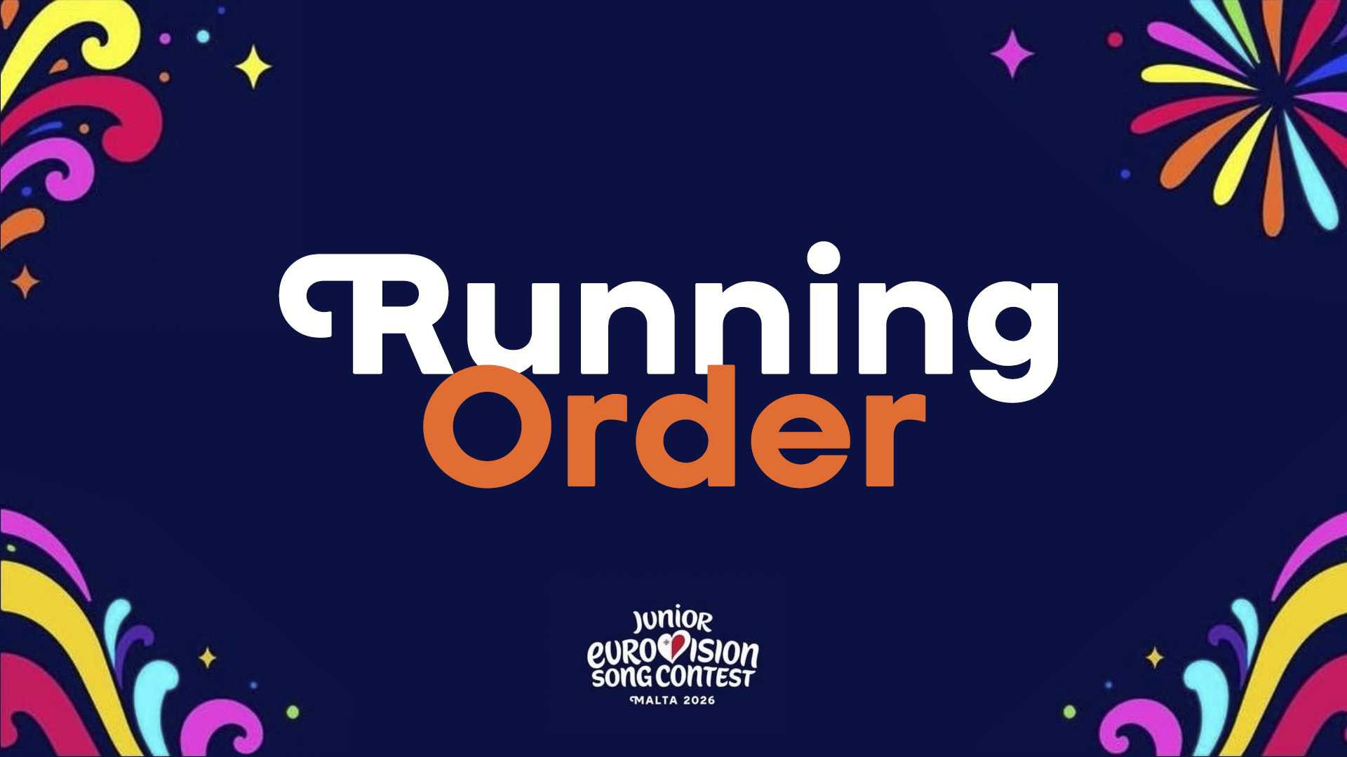 Find out the running order for Junior Eurovision 2026